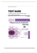 Test Bank for Introductory Maternity and Pediatric Nursing 4th Edition by Nancy T&period; Hatfield &comma; ISBN&colon; 9781496346643 Chapter 1-42 &vert;&vert; Guide A&plus;