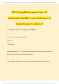 SUAS &lpar;Small Unmanned Aircraft Systems&rpar; Exam Questions And Answers Latest Update Graded A&plus; Two categories of airspace - 1&period;regulatory 2&period; non regulatory