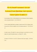 SUAS &lpar;Small Unmanned Aircraft Systems&rpar; Exam Questions And Answers Latest Update Graded A&plus;