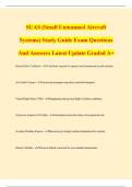 SUAS &lpar;Small Unmanned Aircraft Systems&rpar; Study Guide Exam Questions And Answers Latest Update Graded A&plus;