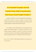 SUAS &lpar;Small Unmanned Aircraft Systems&rpar; Study Guide Exam Questions And Answers Latest Update Graded A&plus;