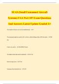 SUAS &lpar;Small Unmanned Aircraft Systems&rpar; FAA Part 107 Exam Questions And Answers Latest Update Graded A&plus;