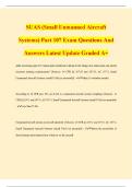 SUAS &lpar;Small Unmanned Aircraft Systems&rpar; FAA Exam with 100&percnt; correct answers
