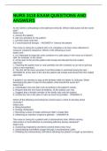 NURS 3110 EXAM QUESTIONS AND ANSWERS