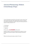 Advanced Pharmacology Midterm &lpar;Chemotherapy Drugs&rpar;