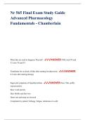 Nr 565 Final Exam Study Guide Advanced Pharmacology Fundamentals - Chamberlain