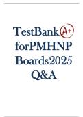 Psychiatric Mental Health Nurse Practitioner &lpar;PMHNP&rpar; Boards 2025 &ndash; Complete Test Bank with Questions & Answers