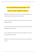 Track And Field Exam Questions And Answers Latest Update Graded A&plus;