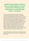 Final Exam &colon; NR 509&sol; NR509 Advanced Physical Assessment  PACKAGE DEAL&vert; BUNDLE contains the Latest final exams and study guide with Verified Answers for Chamberlain College of Nursing- Guaranteed Success&period; 