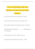 Track And Field Study Guide Exam Questions And Answers Latest Update Graded A&plus;