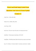 Track And Field Study Guide Exam Questions And Answers Latest Update Graded A&plus;