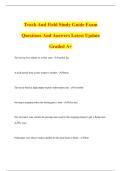 Track And Field Study Guide Exam Questions And Answers Latest Update Graded A&plus;