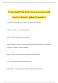 Track And Field Test Exam Questions And Answers Latest Update Graded A&plus;