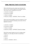 FIRE PROTECTION SYSTEMS QUESTIONS AND ANSWERS 2025