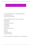NU 412 Final exam questions and reviewed verified correct answers