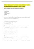 NWCA-Phlebotomy Technician Credential Exam Review Questions and answers RATED A&plus; 2025&sol;2026 