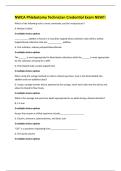 NWCA Phlebotomy Technician Credential Exam NEW&excl;&excl;