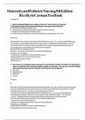 Test Bank - for Maternity and Pediatric Nursing 4th Edition by Susan Ricci&comma; Theresa Kyle&comma; All Chapters &vert;Complete Guide A&plus;