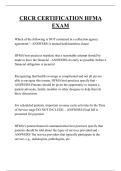 CRCR CERTIFICATION HFMA EXAM QUESTIONS AND ANSWERS 2025