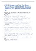 CVENT Management Final Test Exam Newest Actual 2025&sol;2026 With Complete Questions And Answers Verified&sol;Graded A&plus;