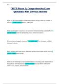 CLEET Phase 2&semi; Comprehensive Exam Questions With Correct Answers