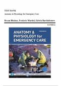Test Bank Anatomy Physiology For Emergency Care 3rd Edition Bledsoe