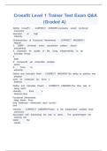 Crossfit Level 1 Trainer Test Exam Q&A  &lpar;Graded A&rpar; 