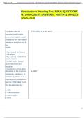 Manufactured Housing Test EXAM&comma; QUESTIONS  WITH ACCURATE ANSWERS &vert; MULTIPLE CHOICES  &vert;20252026