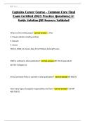 Captains Career Course - Common Core Final Exam Certified 2025 Practice Questions &vert; A&plus; Guide Solution &vert;All Answers Validated