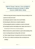 NUR 417 Exam 1 Review &vert; Care of Adult II &vert;  Questions & Answers&vert; Grade A &vert; 100&percnt;  Correct &vert; &lpar;NEW 2025&sol; 2026&rpar; 
