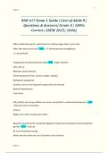 NUR 417 Exam 1 Guide &vert; Care of Adult II &vert;  Questions & Answers&vert; Grade A &vert; 100&percnt;  Correct &vert; &lpar;NEW 2025&sol; 2026&rpar; 