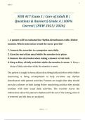 NUR 417 Exam 1 &vert; Care of Adult II &vert;  Questions & Answers&vert; Grade A &vert; 100&percnt;  Correct &vert; &lpar;NEW 2025&sol; 2026&rpar; 