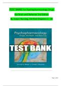 TEST BANK For Psychopharmacology: Drugs, the Brain, and Behavior, 3rd Edition By Meyer Nursing, Verified Chapters 1 - 20, Complete Newest Version