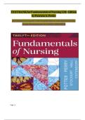 Test Bank for Fundamentals of Nursing 12th Edition By Potter&comma; Perry&comma; Stockert&comma; Hall&comma; Ostendorf&period; Latest Edition&vert;&vert; All Chapters Covered&vert;&vert; 100&percnt; Verified Answers&vert;&vert;