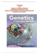 Test Bank For Genetics A Conceptual Approach  7th Edition By&colon; Benjamin A&period; Pierce Chapter-By-Chapter Multiple-Choice Questions With Rationales&period; Updated Version &vert; Graded A&plus;