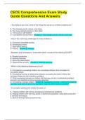 CECE Comprehensive Exam Study Guide Questions And Answers
