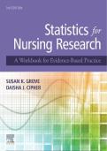 Workbook & Answer Keys &ndash; Statistics for Nursing Research&colon; Evidence-Based Practice &lpar;4th Edition&rpar; by Susan Grove &ndash; Complete Student Companion