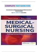 COMPLETE TEST BANK FOR:   Davis Advantage For Medical-Surgical Nursing: Making Connections To Practice First Edition By Janice J. Hoffman Phd  Latest Update.