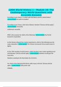 LUOA World History &vert;&vert; - Module 10&colon; The Contemporary World Questions with Accurate Answers