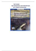 TEST BANK FOR SENSATION AND PERCEPTION 11th EDITION BY E&period; BRUCE GOLDSTEIN