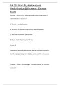 CA CDI Site  Life Accident and Healthination &lpar;Life Agent&rpar;  Chinese Exam