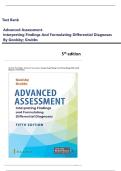 Test Bank Advanced Assessment- Interpreting Findings and Formulating Differential Diagnoses &lpar;5th Edition&rpar;  by Goolsby&semi; Grubbs &vert;LATEST