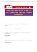 NURB 3130 Final Exam Part I &lpar;Exam 1&comma;2&comma; And 4 Handout Info&rpar; Exam With Complete answers