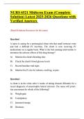 NURS 6521 Midterm Exam &lpar;Complete Solution&rpar; Latest 2025-2026 Questions with Verified Answers 
