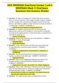 2025 NRNP6665 Final Exam Version 1 and 2 NRNP6665 Week 11 Final Exam  Questions And Answers&colon; Walden 