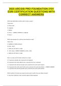 2025 ARCGIS PRO FOUNDATION 2101 ESRI CERTIFICATION QUESTIONS WITH CORRECT ANSWERS