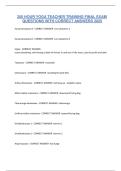 200 Hour Yoga Teacher Training Final Exam Questions with Correct Answers &lpar;2025&rpar; &vert; YTT Exam Prep