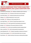  RN ATI LEADERSHIP PROCTORED EXAM PREP COMPREHENSIVE 2025 update QUESTIONS AND answers 