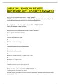 2025 CON 1400 EXAM REVIEW QUESTIONS WITH CORRECT ANSWERS