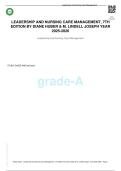 LEADERSHIP AND NURSING CARE MANAGEMENT&comma; 7TH EDITION BY DIANE HUBER & M&period; LINDELL JOSEPH MUILTCHOICE STUDY GUIDE YEAR  2025-2026